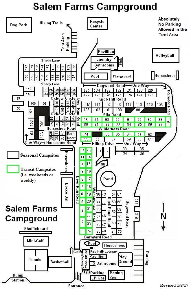 Map Salem Farms Campground Salem, CT 06240